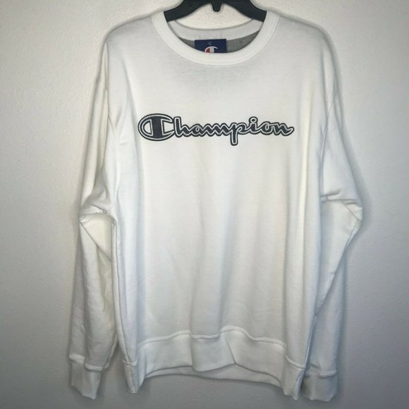 COPY - Champion Men's Powerblend Fleece Crew Logo - Picture 2 of 12